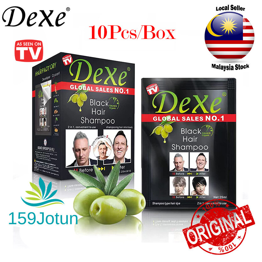 [100% Original] Dexe Black Hair shampoo 10sachet x25ml