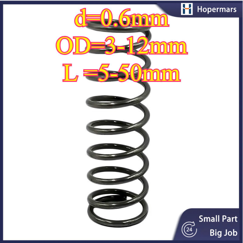 65Mn Wire Spring Steel  Compression Spring Spring Steel Compression spring d0.6mm * OD3-12mm * L5-50mm  (HA-XDT-MY-1)