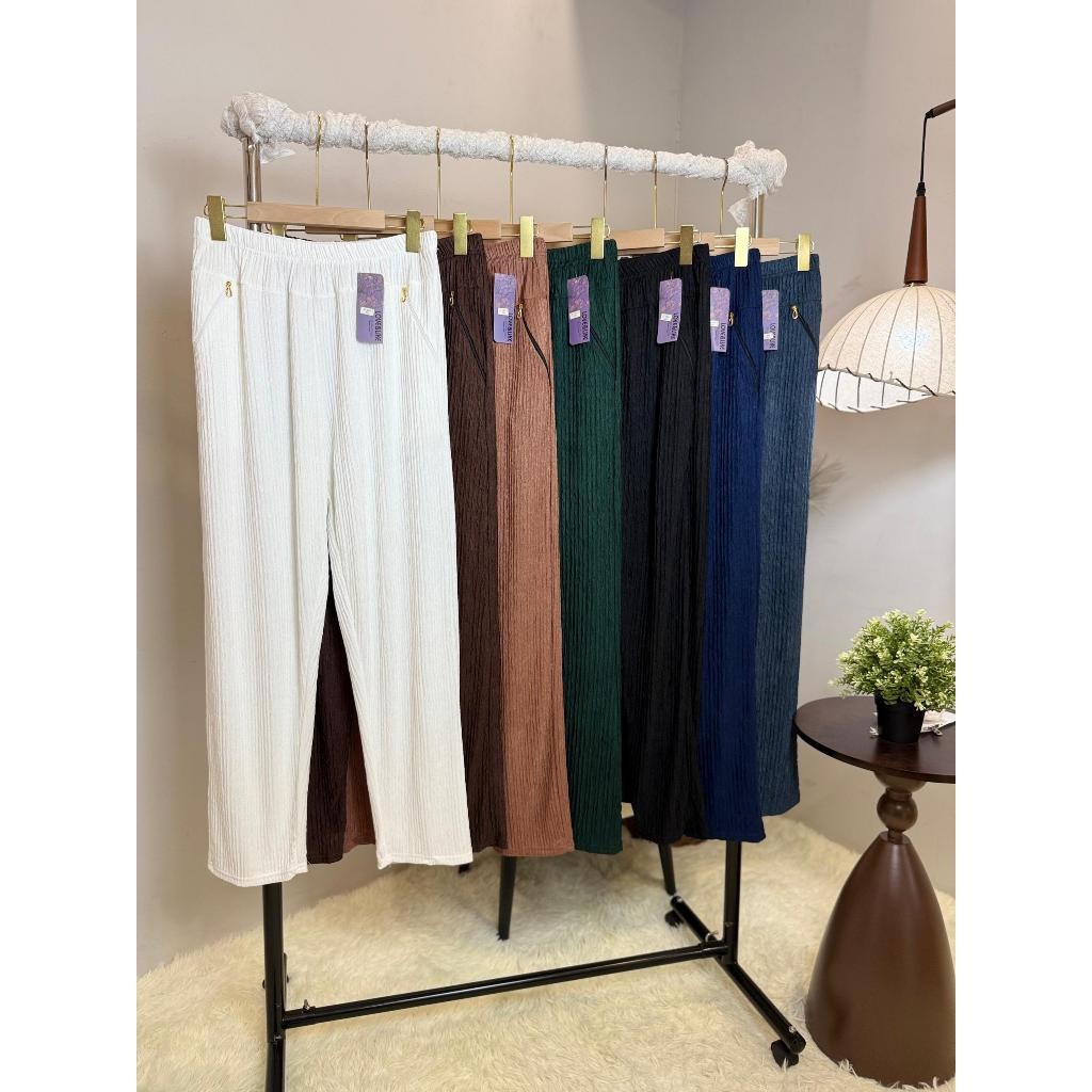 Seluar Wanita Pockets with zip (Fit up to 90KG)