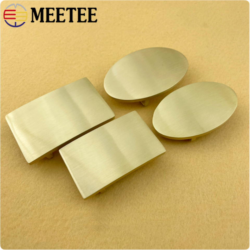 1Pc 35/40mm Solid Brass Belt Buckles Jeans Waistband Head Clasp DIY Leather Crafts Accessories