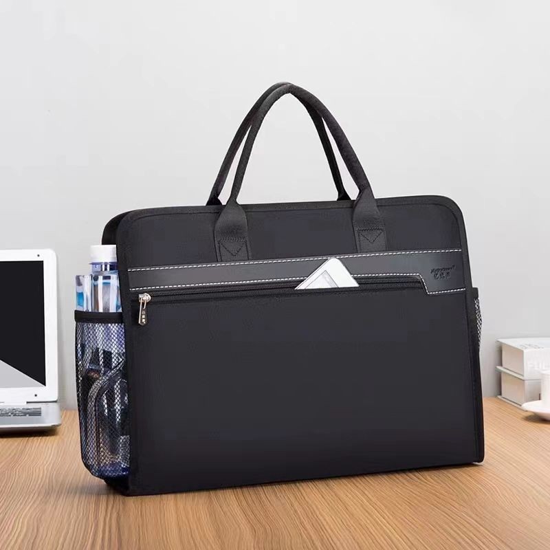 Large-Capacity Lawyer Briefcase Teacher Briefcase Lightweight Multi-Layer Office Bag Printed l#大容量律师公文包教师文包轻便多层办公包印l#