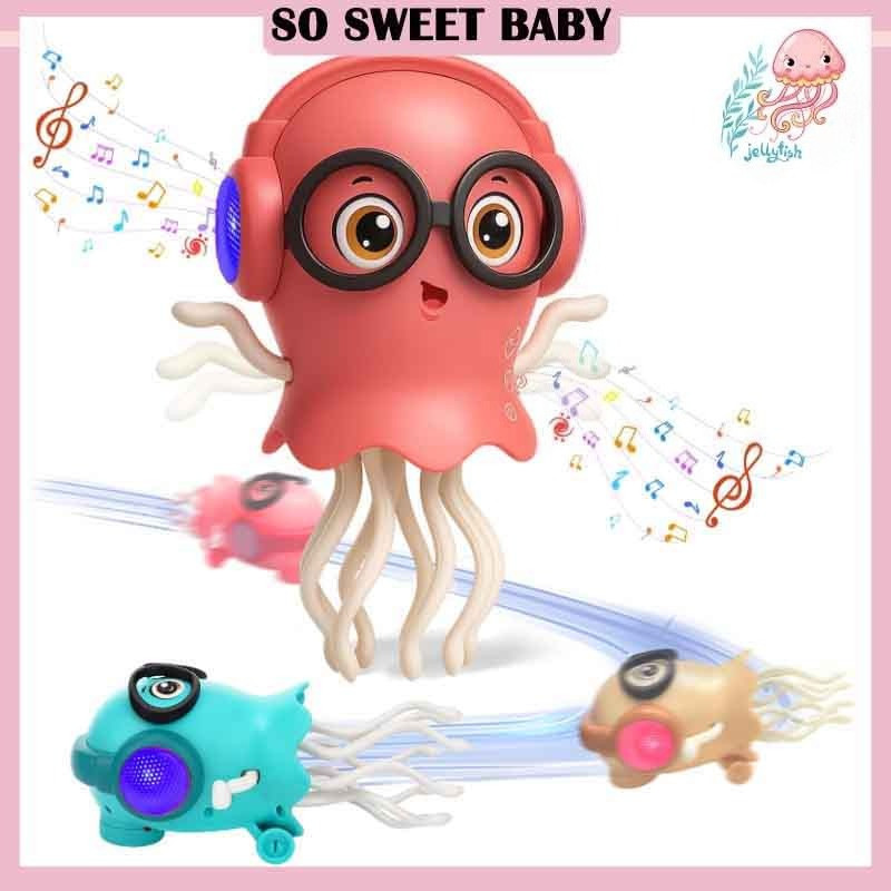 Magical Dancing Jellyfish Toy Octopus Toy Crawling with Music Lights Kids Christmas Gift Mainan Baby
