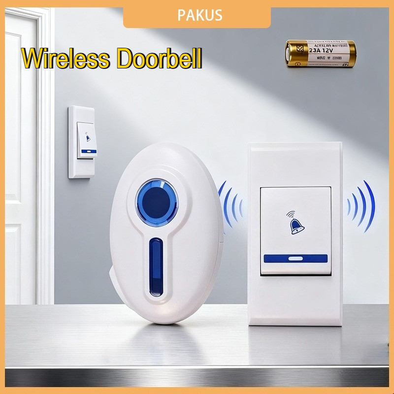 Wireless Doorbell Waterproof Security Alarm Smart Door Bell Battery Powered Receiving Prompt Doorbell