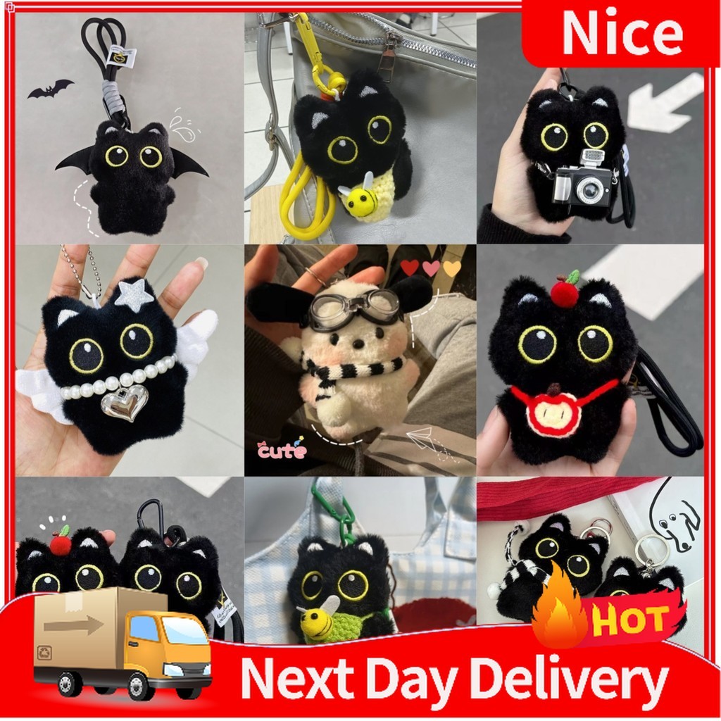 Cute Plush Pochacco Dog Keychain Cartoon Doll Bag Pendant Angel Cat Keyring Fun Birthday Surprise Gift Supplies