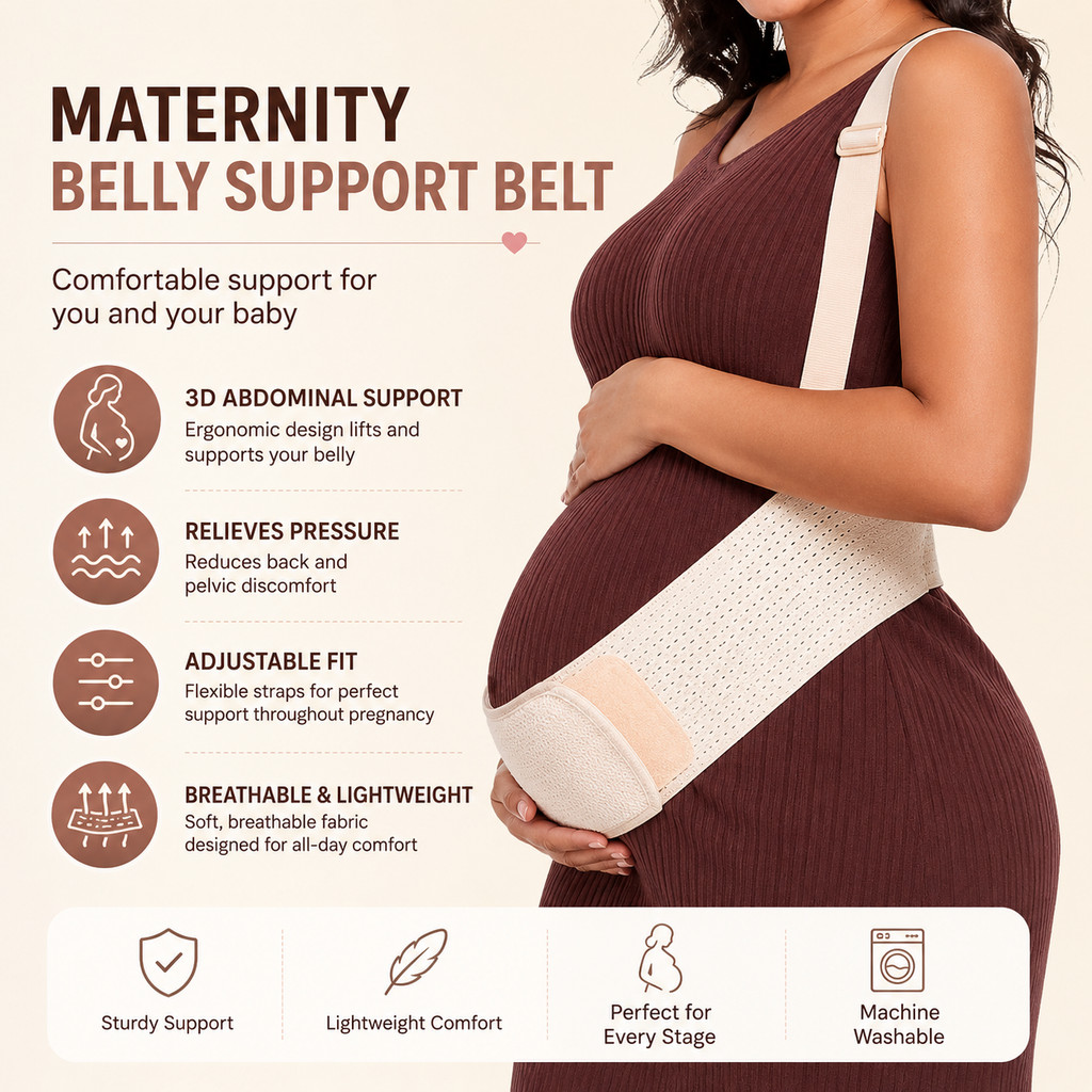 Adjustable Maternity Support Belt Pregnancy | Tali Sokongan Perut Ibu Mengandung Boleh Laras