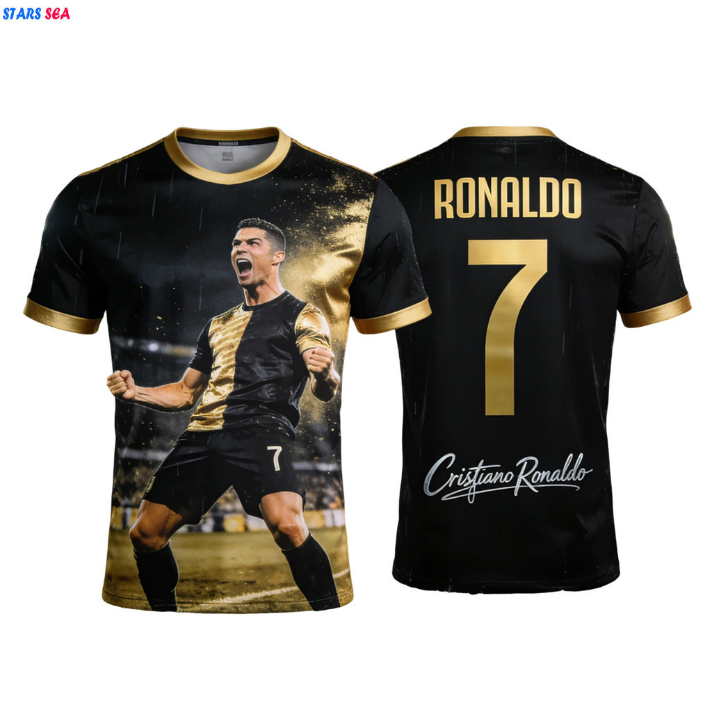 ChatGPT AI Ronaldo # 7 Adult and Children's Football Shirt Summer Fan Edition Comfortable Football Training Top