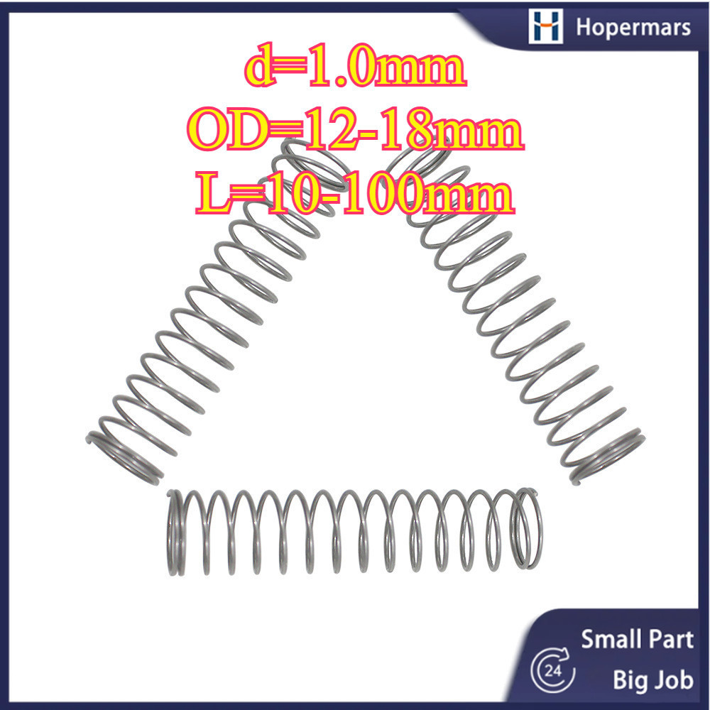 compression spring (SPRING STEEL STAINLESS STEEL) wire  304 Stainless Steel d1.0mm * OD12-18mm * L10-100mm  (HA-XDT-MY-1)