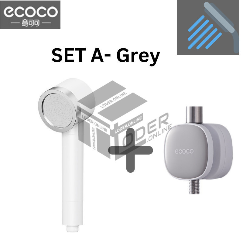 LODER ECOCO Handheld Bathroom Showerhead with Filter Build Water Pressure Enhancement And  Rainfall 