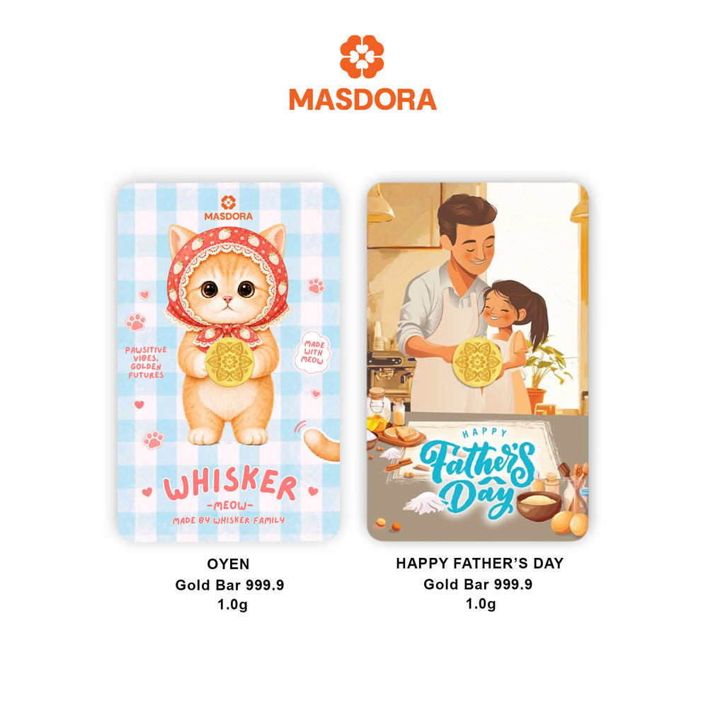 MASDORA 999.9 Gold Bar 1.00GM Gift Series COMBO (1.00GM X 2) ~&hellip;
