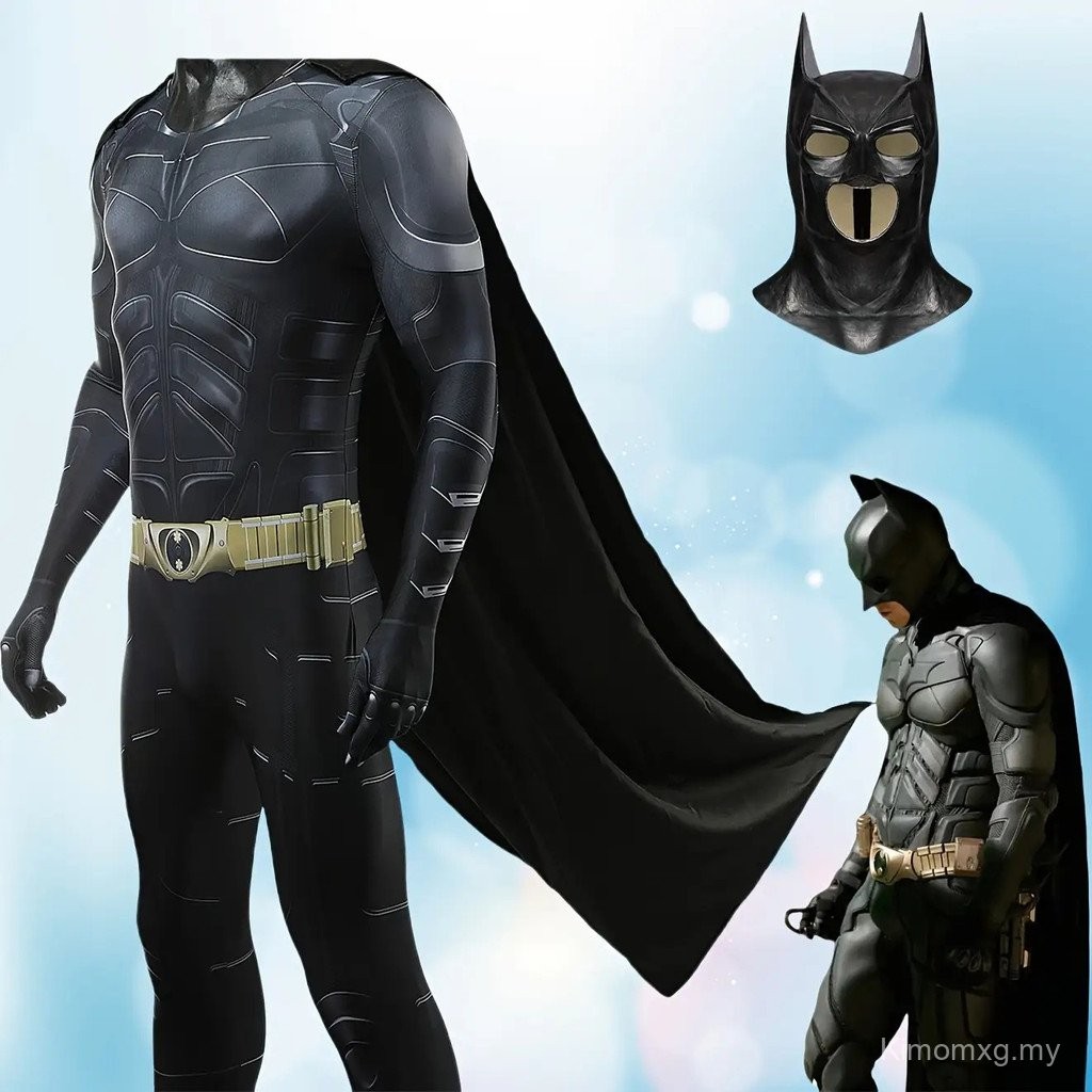 Warner Bros Justice League Batman Bruce Wayne Tight Show Clothing Batman Tight Body Halloween Adult Dress Headdress Set Friends Birthday Holiday Gifts Perfect Selection Supplies