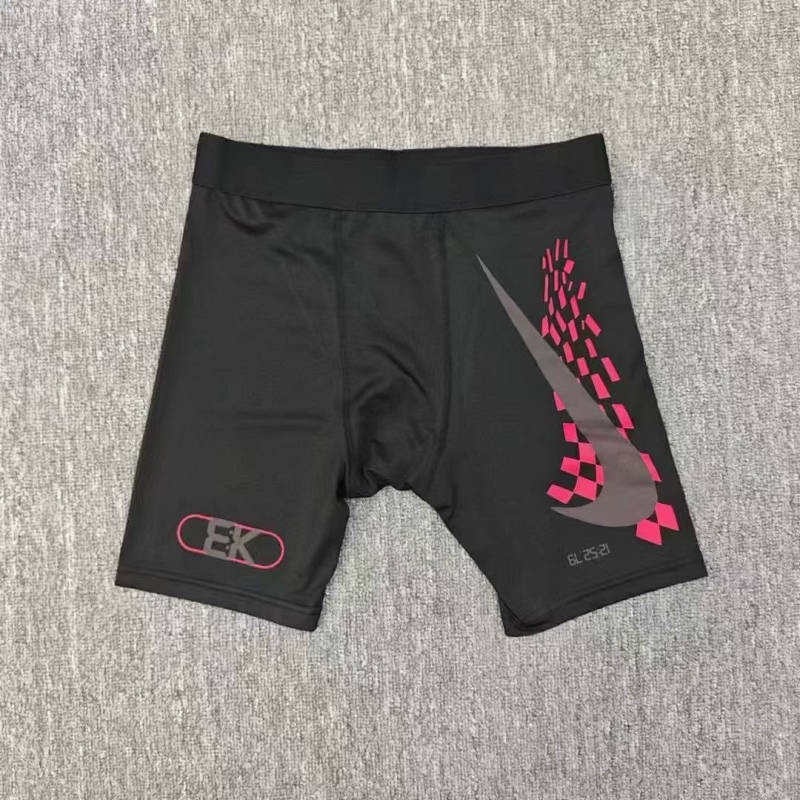 High Elastic Cropped Pants Tight Sports Training Tights Running Track and Field Bottoming Fitness Basketball Quick-Drying Reflective Shorts kRHE