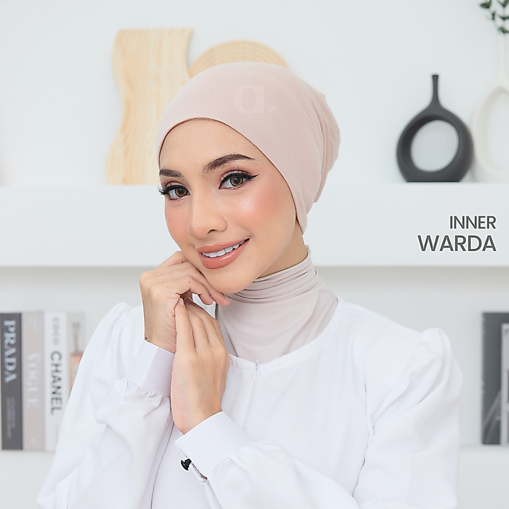 ALAYNA Inner Warda | Scarf Anak Tudung Basic Skaf Anti Gerak Tak Melorot Cotton Iner Budak Sekolah Anti Slip Stretchable