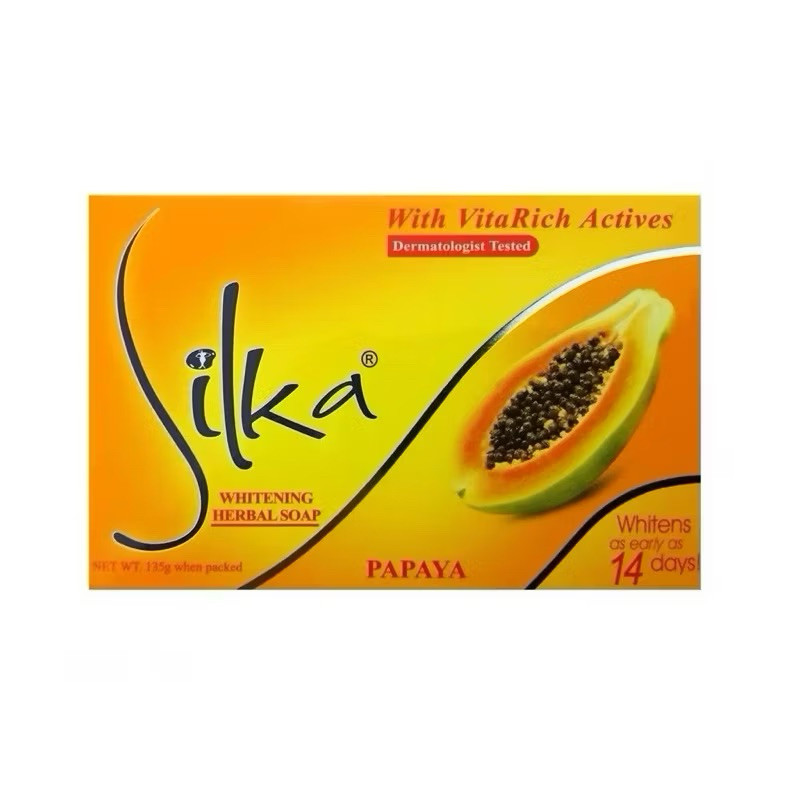 SILKA PAPAYA WHITENING HERBAL SOAP 135