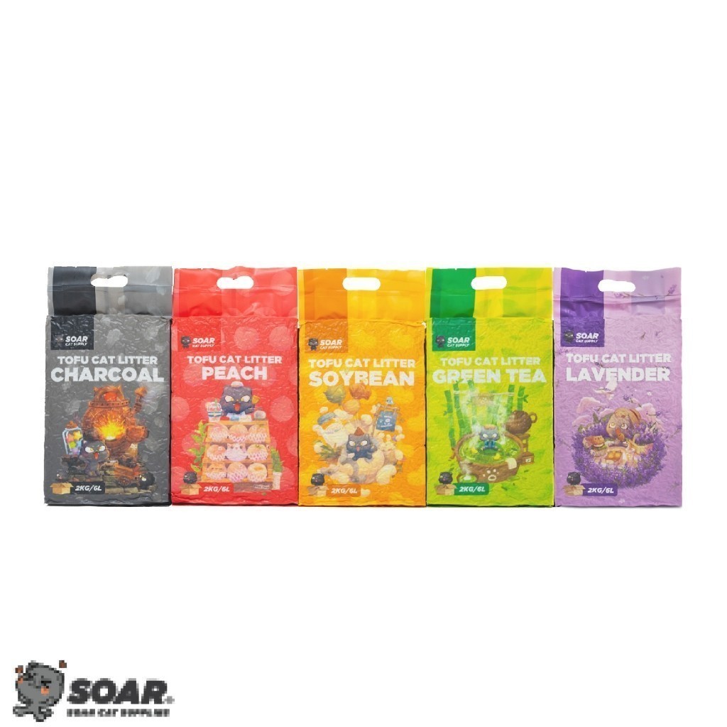 SOAR Tofu Cat Litter 6L/2kg Pasir Kucing Murah Control Odor 天然豆腐猫砂