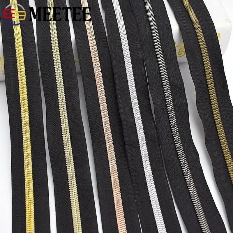 10Meters 3# 5# Nylon Zippers Tooth Coil Zip DIY Bags Garment Clothing Zipper Sewing Accessories