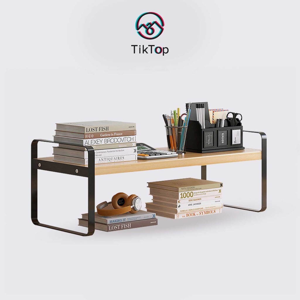 Tiktop Desktop Rack Book Desk Organizer Magazine Document Book Shelf Cosmetic Organizer Desk Shelf Rack Meja Komputer