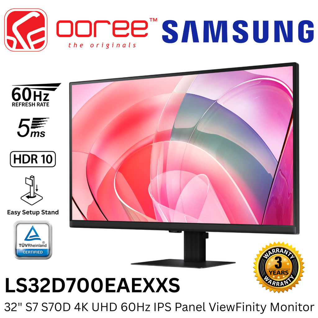 SAMSUNG 27" LS27D700EAEXXS IPS / 32" LS32D700EAEXXS VA S7 S70D 4K UHD (60HZ) VIEWFINITY MONITOR (5MS