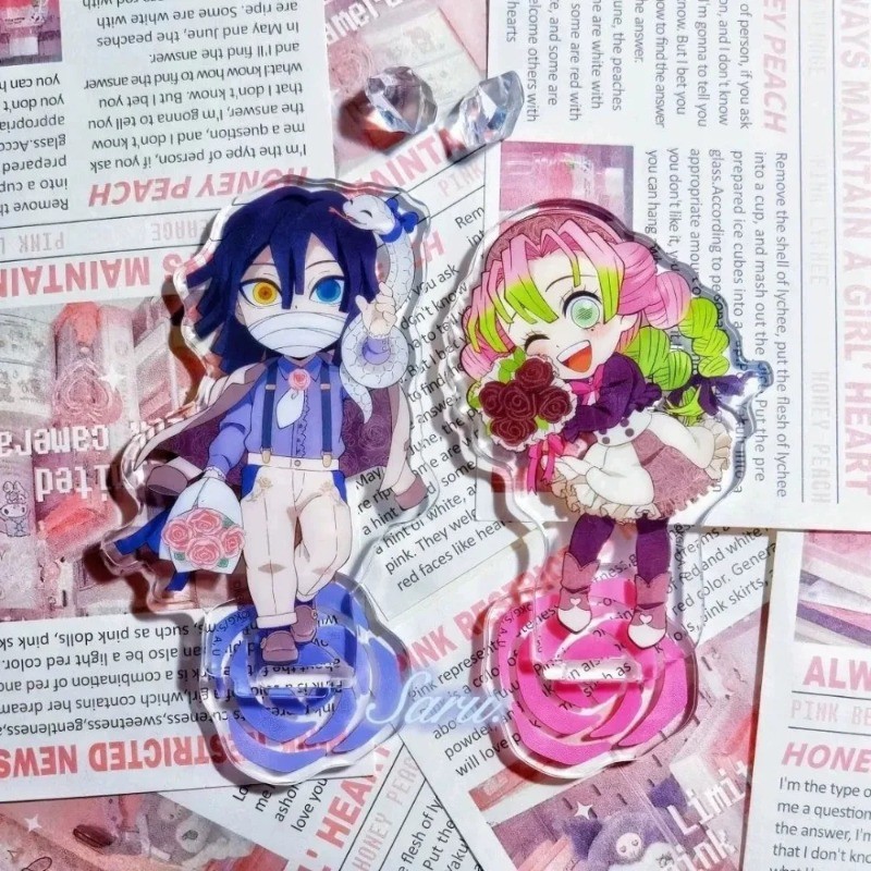 Kanroji Mitsuri Iguro Obanai Acrylic Stand Figure Two-dimensional Anime Desktop Ornament Gift Anime Peripheral