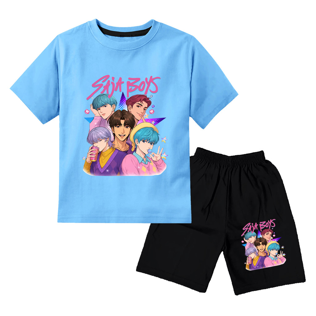 KATUN Kpop Demon Hunters T-Shirt Set for Boys and Girls Ages 1-10 Years Premium Cotton Material DTF Screen Printing