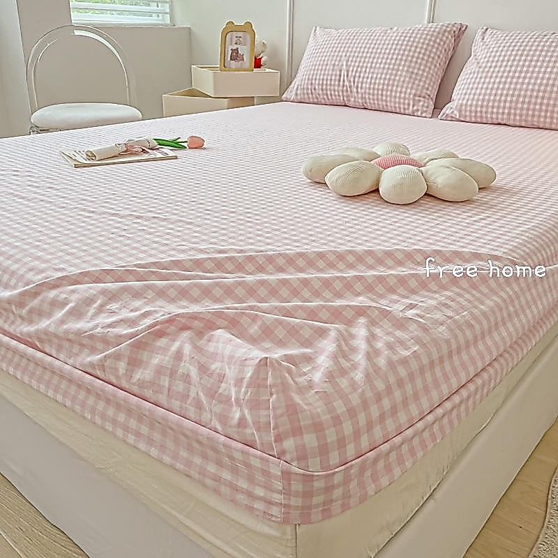Ramadan Japanese Lattice Printed Fitted Bedsheet Pillowcase Single / Super Single/Queen / King/super king Size bedsheet Dormitory bed Cadar Kareem EID Mubarak