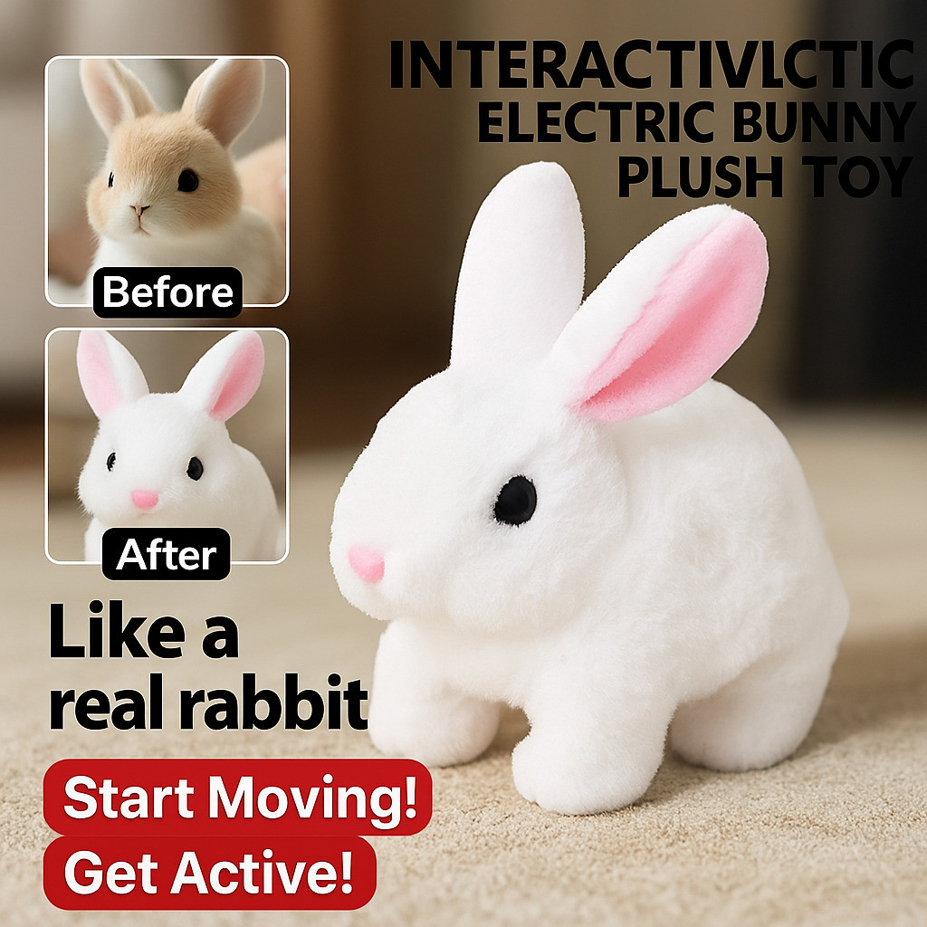 🌹Best Price🌹【Interactive AI Bunny】HFH My Little Rabbit AI Simulation Interactive Toy🐇AI仿真互动玩具🐇Interactive Toy / AI Pet / Plush Rabbit / Voice Control / Kids Gift