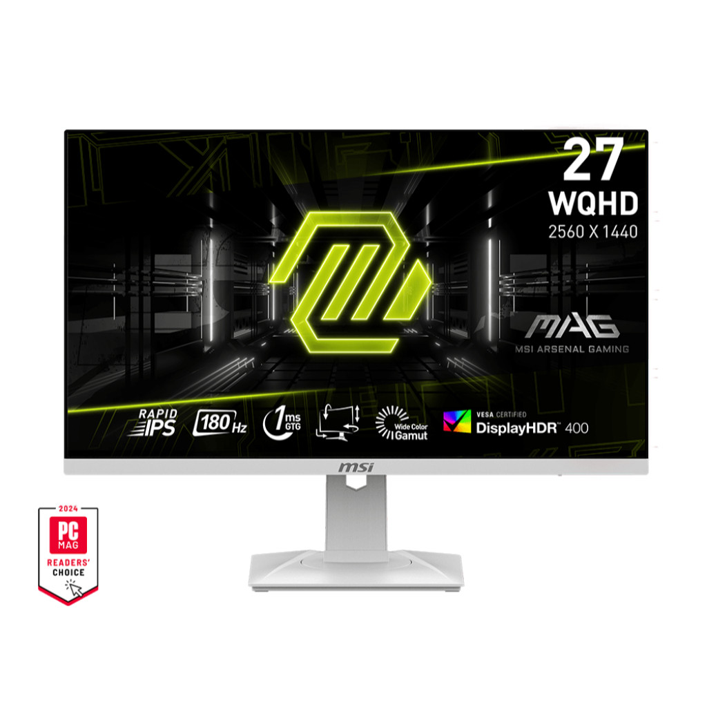 MSI 27" MAG 274QRFW WQHD (2560 x 1440 @180HZ) RAPID IPS LCD GAMING MONITOR (1MS, INPUT: HDMI+ DP, VE