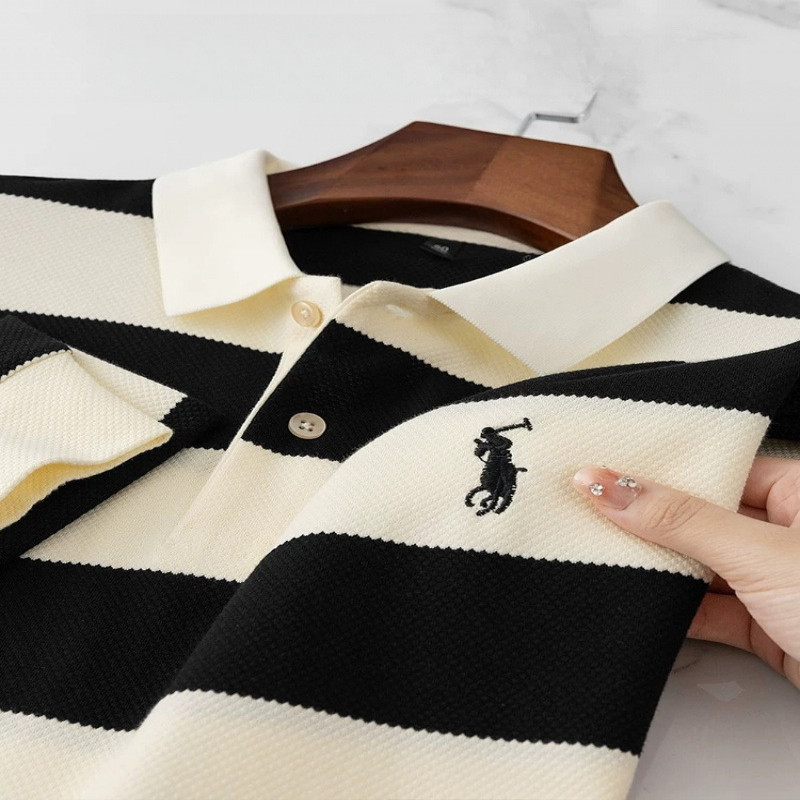 Polo shirt men's shirt pure cotton fashion unisex short sleeve suitable for youth and middle-aged embroidery 2025 New Year wear suitable for men's casual