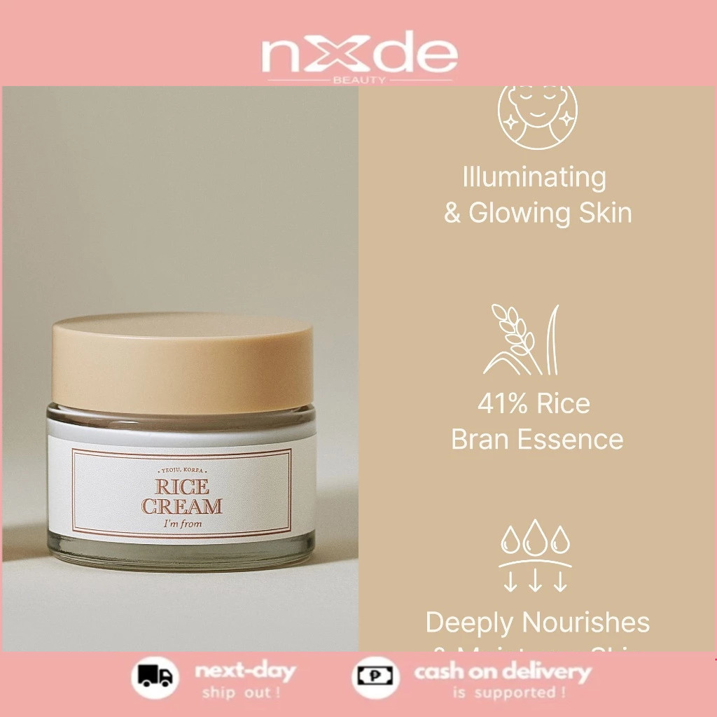 Rice Cream / I'm from Moisturizer 50ml , brightening, Vitamin B & E  my17