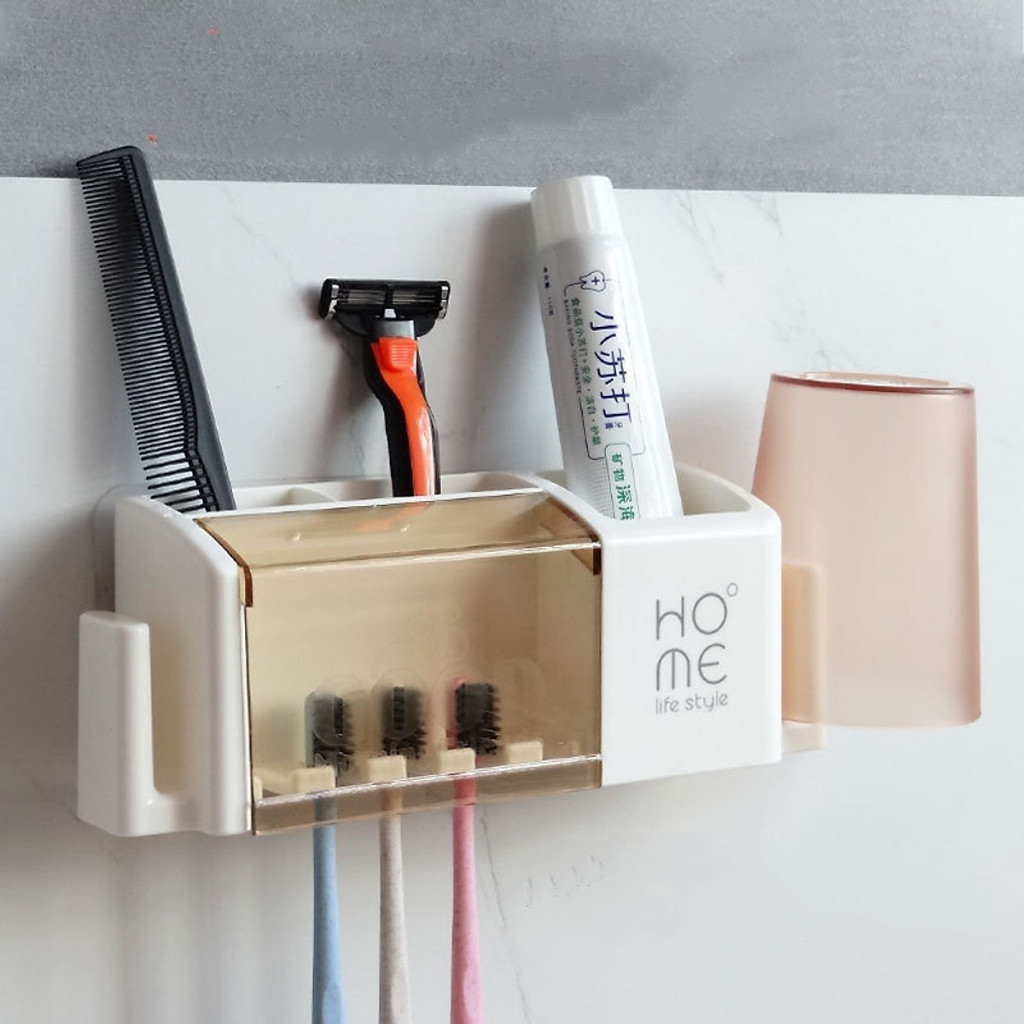 Wall Mounted Toothbrush and Toothpaste Shelf -E235