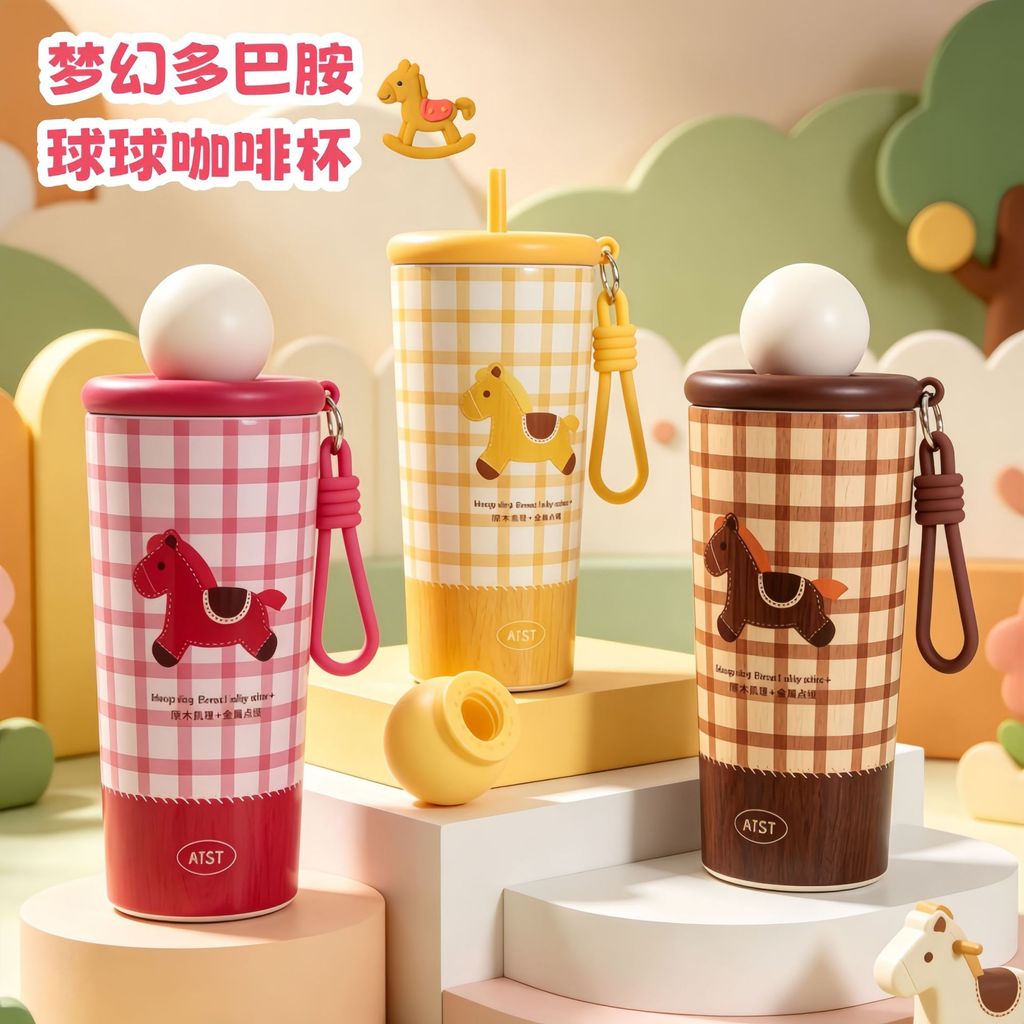 316 Stainless Steel Vacuum Insulation Cup Cold Keeping Heat Keeping Portable Straw Coff…