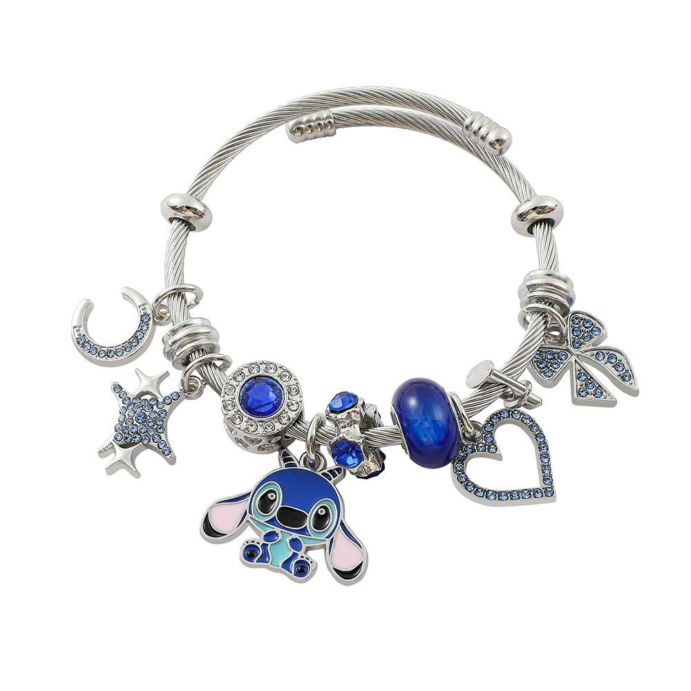 CartoonAnimeStitchBracelet Lilo & Stitch Adjustable Diamond-Studded New Bracelet Jewelry Birthday Gift for Men and Women