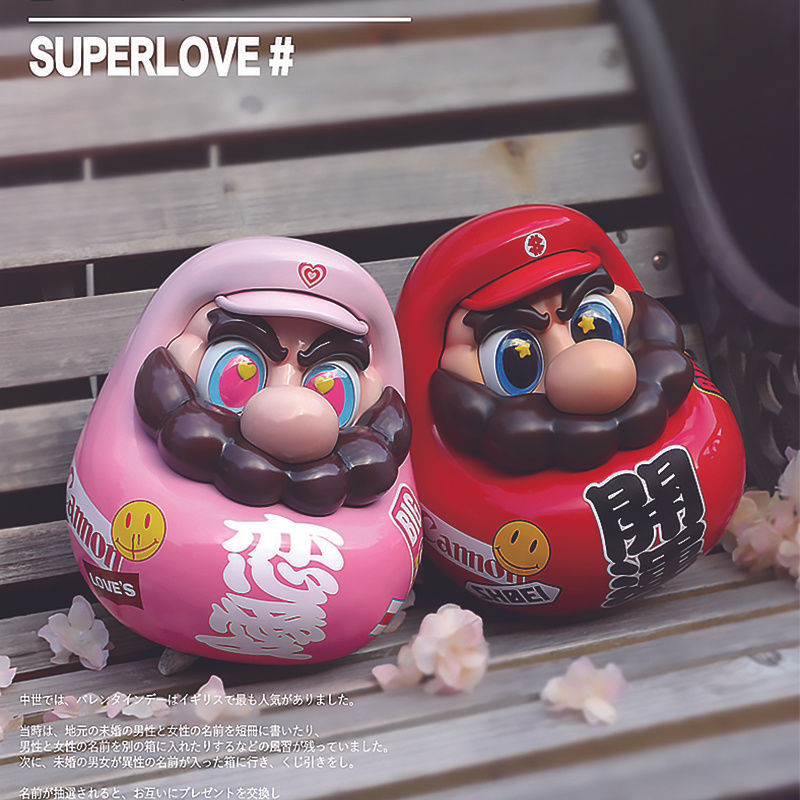Patung Mainan Bergaya Super Daruma Fortune Patung GK Edisi Kebangsaan Hiasan Bergaya Model Hiasan Anak Patung Kartun