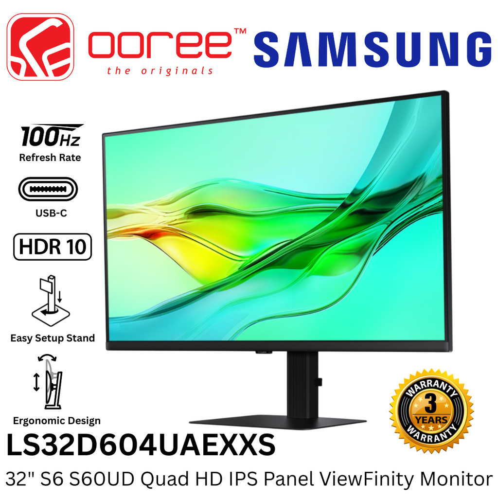 SAMSUNG 27" LS27D604UAEXXS / 32" LS32D604UAEXXS S6 S60UD QUAD HD (2560X1440 @100HZ) IPS VIEWFINITY M