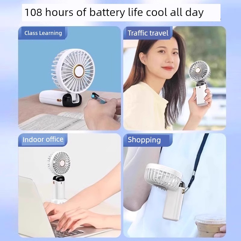 kipas mini rechargeable kipas mini turbo kipas usb cas Handheld Small Fan Portable Portable Small Silent Mini Student usb Rechargeable Long Battery Life Big Wind