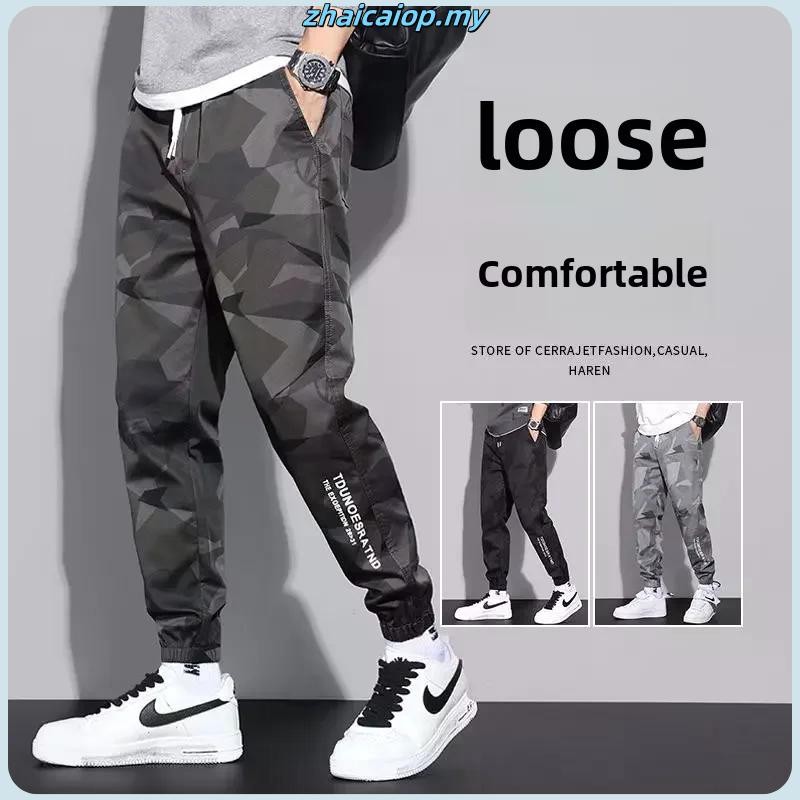 M-5xl Ice Silk Camouflage Thin Casual Pants Men's Long Pants Men's Long Pants Men's Necked Pants Sports Pants Pants Men's Sports Pants Drawstring Pants Casual Sports Pants Men's Pants Elastic Waist Pants