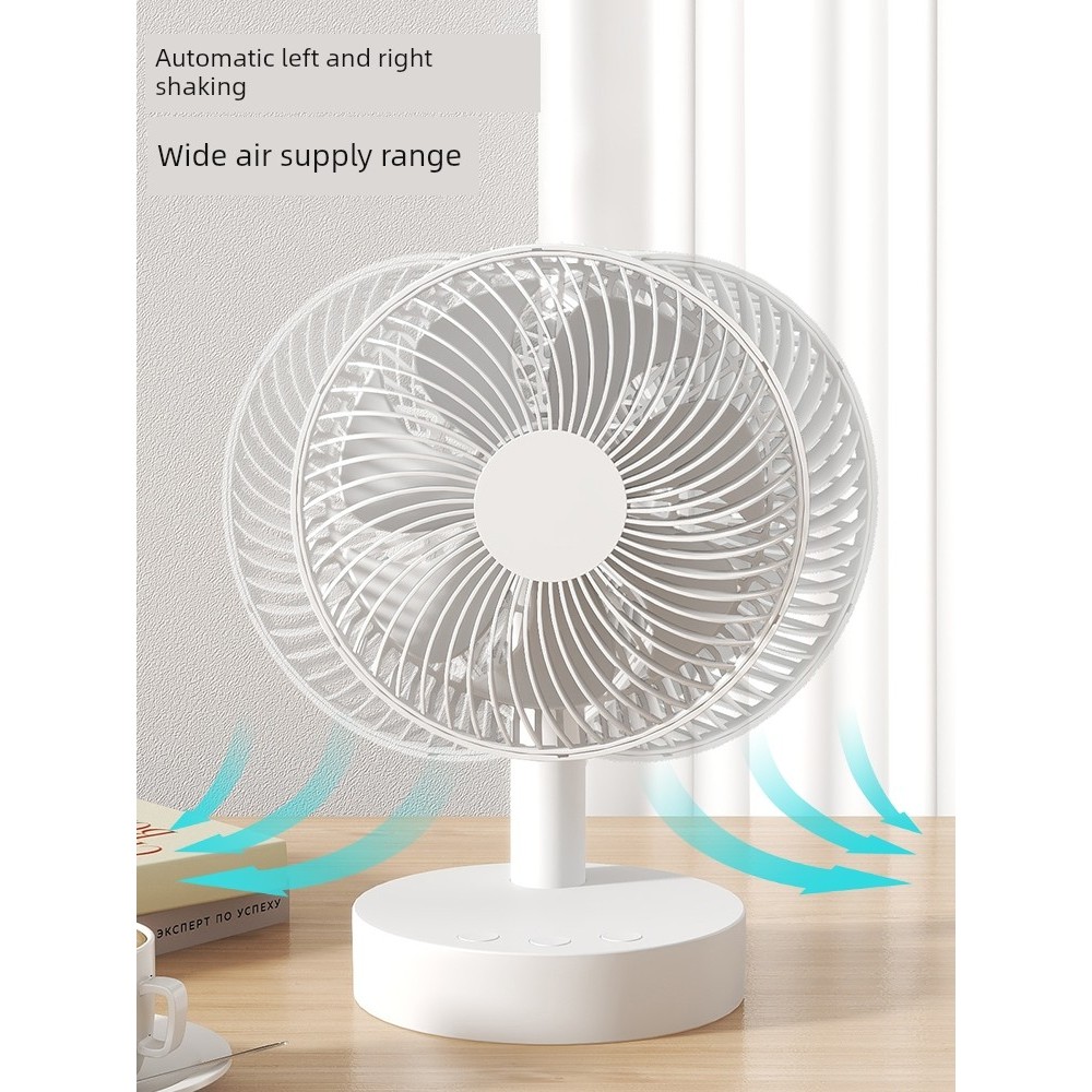 kipas mini genggam kipas mini turbo kipas mini rechargeable Cassidov USB Small Fan Office Desk Portable Clip Fan Small Dormitory Student Rechargeable Household Bed High Wind Power Shaking Head Electric Small Electric Fan