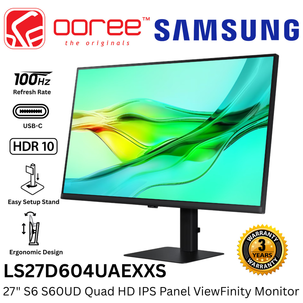 SAMSUNG 27" LS27D604UAEXXS / 32" LS32D604UAEXXS S6 S60UD QUAD HD (2560X1440 @100HZ) IPS VIEWFINITY M