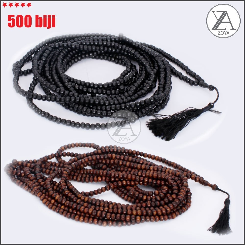 Tasbih 500 Biji Tasbih Kayu Kukun 500 Biji butir tasbih isi 500 Biji Tasbih 1000 Biji butir murah [Ready Stock]