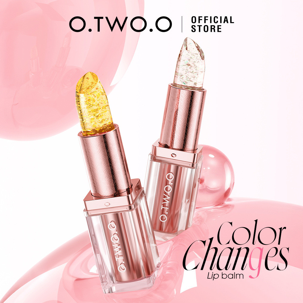 O.TWO.O Lipstick HC018 | Premium Gold Tint | Temperature-Activated Color | Hydrating Cosmetic