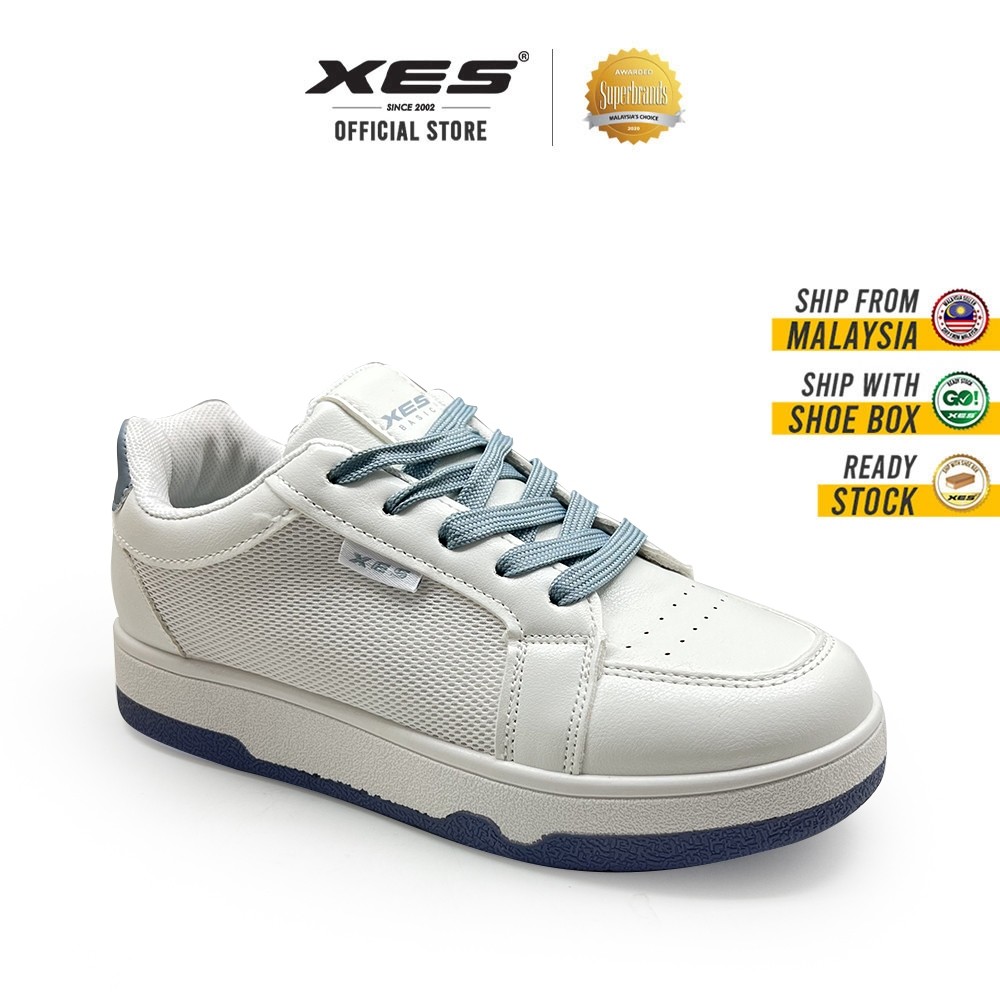 XES Ladies BSLCLS14 Classic Casual Sneakers (Ash Blue / Peach )