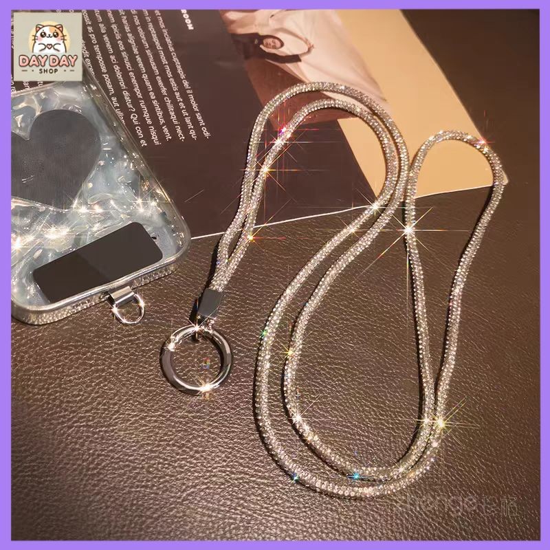 Sparkle Phone Lanyard Necklace & Keychain for Women, Elegant Gift-Ready Strap