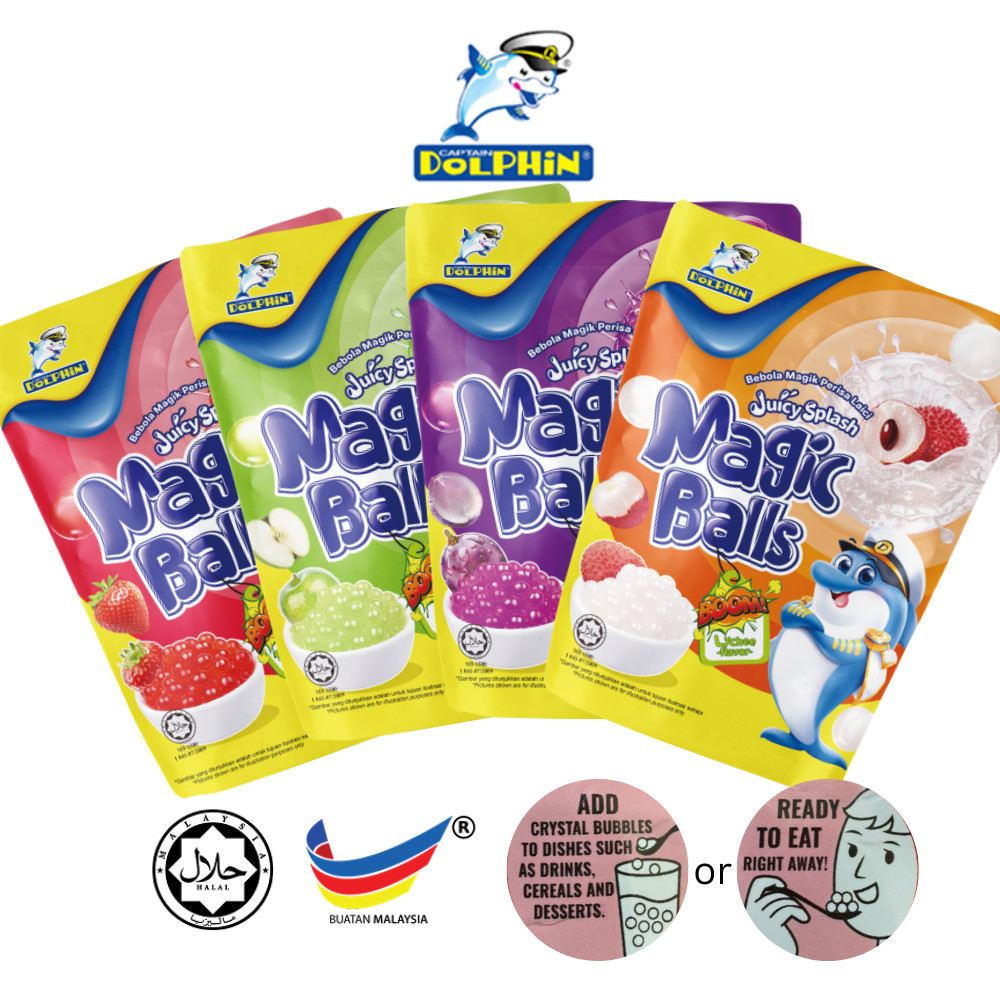 Captain Dolphin Magic Balls Bebola Magik Minuman Topping Drinks Bubble Milk Tea Topping Popping Boba