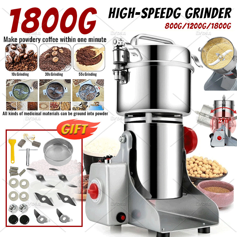 mesin pengisar kering 1800g Electric Dry Food Grinder Grains Herbal Powder Miller Coffee Grinder Grinder food blender