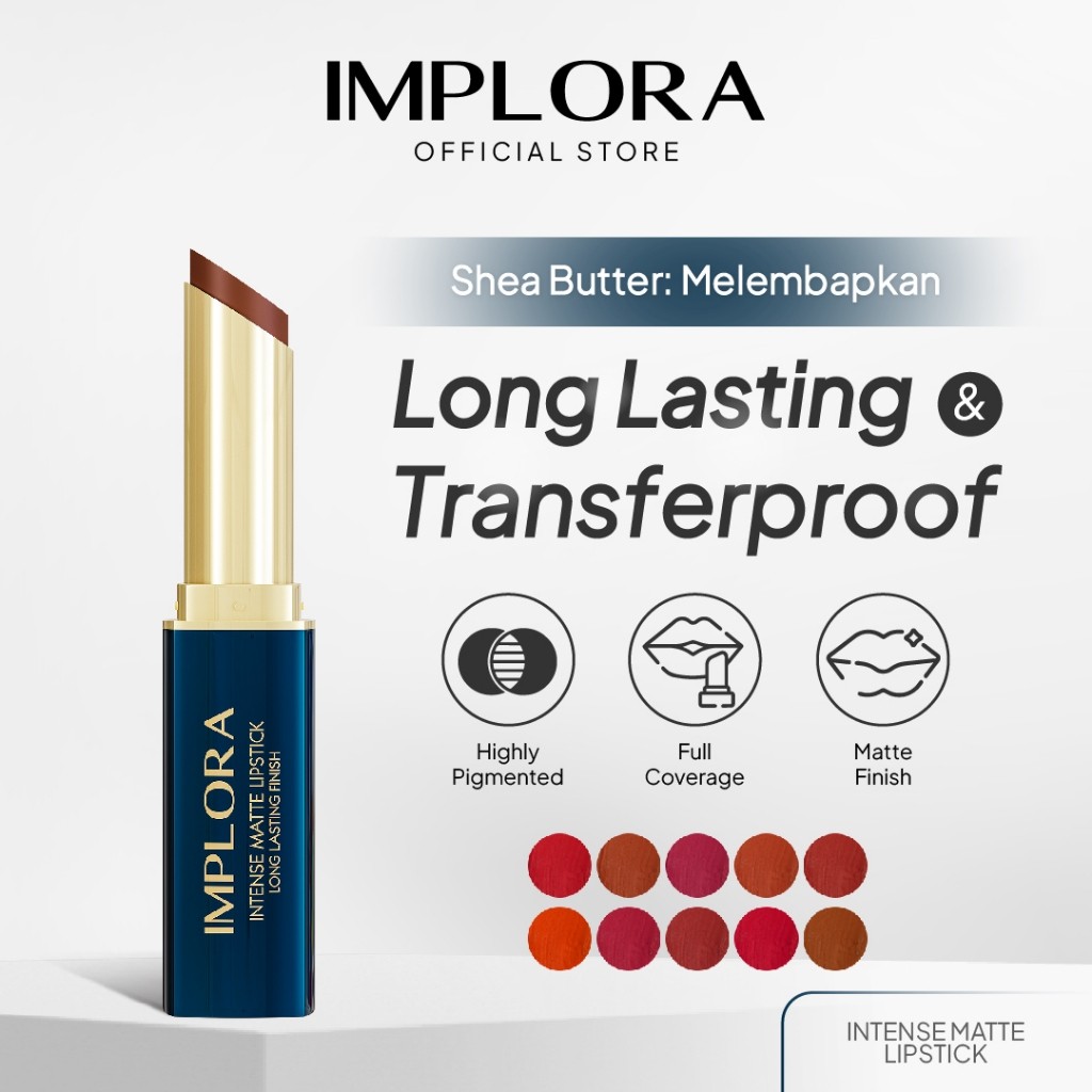 Implora Intense Matte Lipstick | Long-Lasting Transferproof Lipstick
