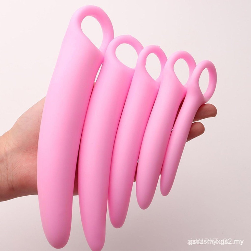 5 unit Alat Latihan Otot Lantai Pelvis, Dilator untuk Lantai Pelvis, Dilator Vagina, Silikon Selamat untuk Alam Sekitar untuk Pemulihan Otot Lantai Pelvis (Merah Jambu) OW5A