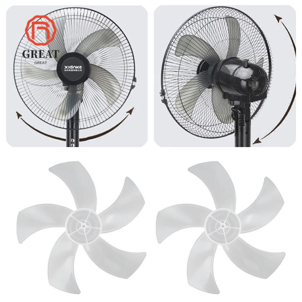 GREATMY Fan Blade, Slow Noise Big Wind Five Blades Fan,  Plastic Leaf Floor Fan for Pedestal Fan Table Fan Wall Fan