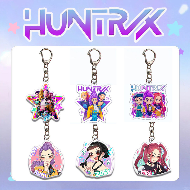 ‌Kpop Demon Hunters HUNTRIX Acrylic Bag Keychain Pendant