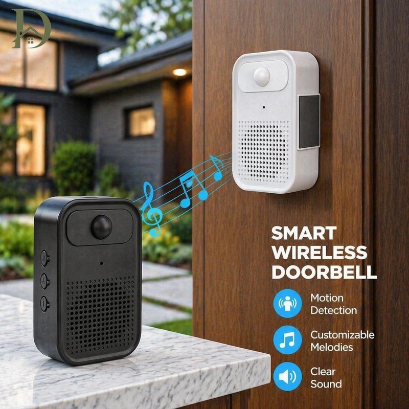 Wireless Doorbell Motion Sensor Welcome Doorway Alarm Voice Prompt Home Shop Hotel