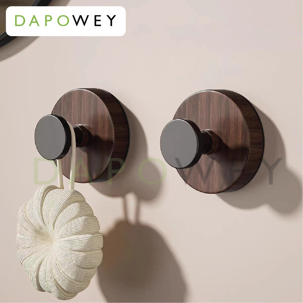 DW Rotate Suction Hook Nordic Design Multipurpose Cangkuk Sedutan Berputar Kuat Stabil Smooth Surface Toilet Kitchen