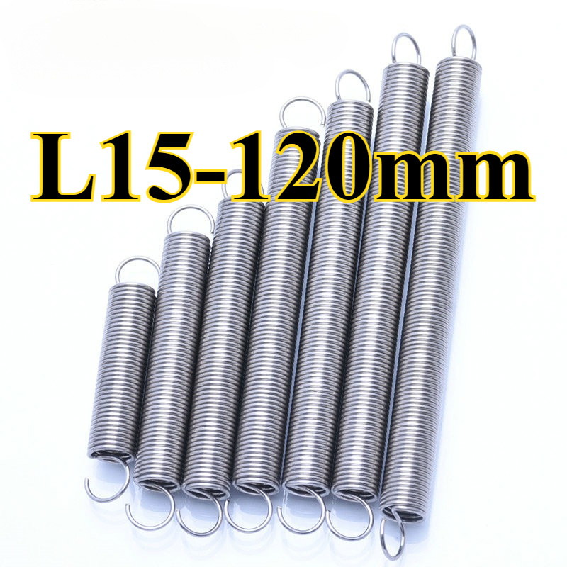 304 stainless steel Extension Tension spring/spring d=0.4mm,OD4mm,L=15~120mm tension springs with hooks,apply to garage door,bunnings,sewing machine(YDD-XDT-MY1)